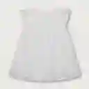 Vestido Manga Corta Con Cortes Niño Blanco Talla 3 Años