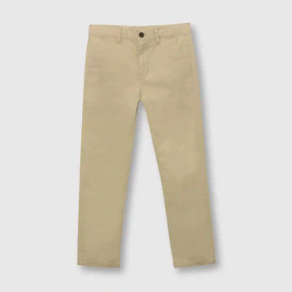 Pantalón Clásico De Niño Beige Talla 8 Años