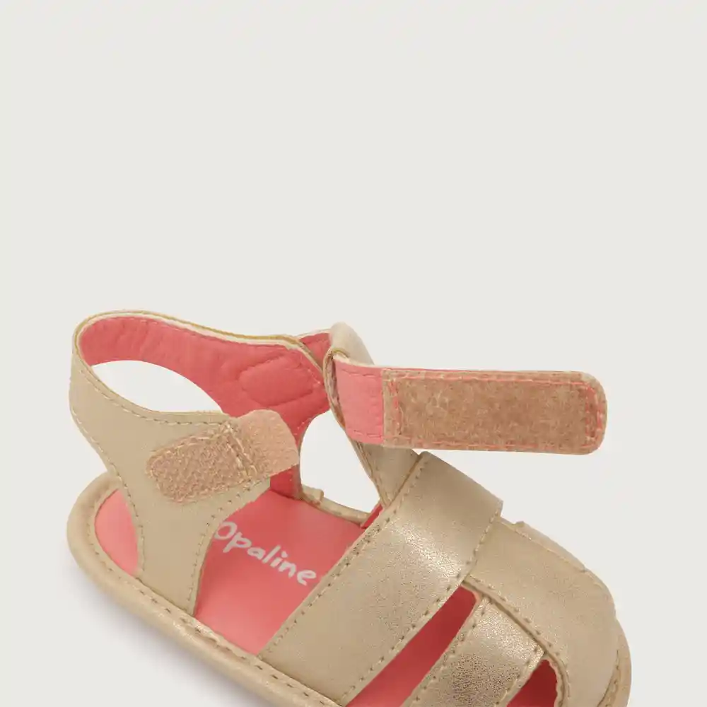 Sandalias Textil Para Bebé Niño Dorada Talla 17