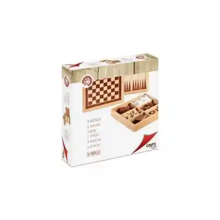 Cayro Juego de Mesa Ajedrez - Damas - Backgammon - 126070603