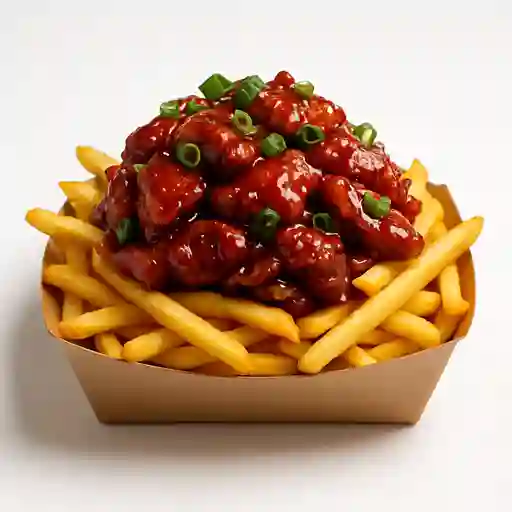 Colación Papas Fritas con Pollo Mongoliano