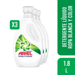 Ariel Detergente Líquido para Ropa Doble Poder Concentrado