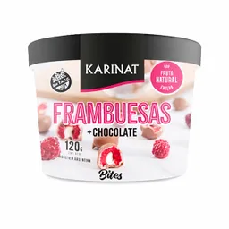 Karinat Bites de Frambuesas Bañadas con Chocolate