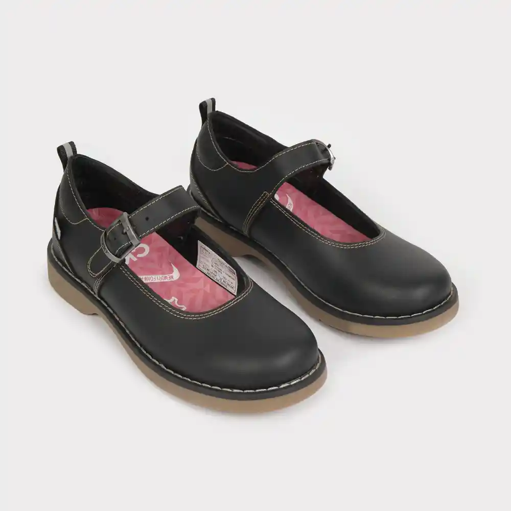Zapatos Reina Escolar De Niña Junior Negra Talla 29