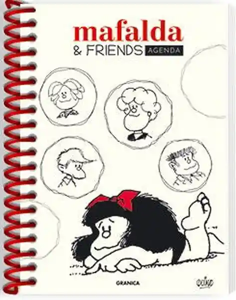 Agenda Mafalda Friends Perpetua Anillada Blanca