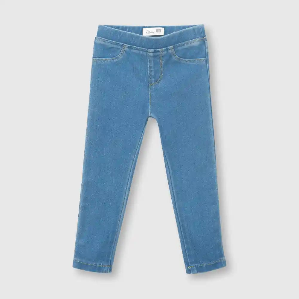 Jegging De Bebé Clásica Niña Azul Talla 6/9m