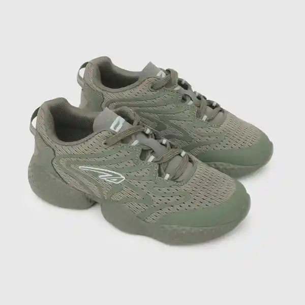 Zapatillas Deportiva de Niño Verde Militar Talla 36 Colloky