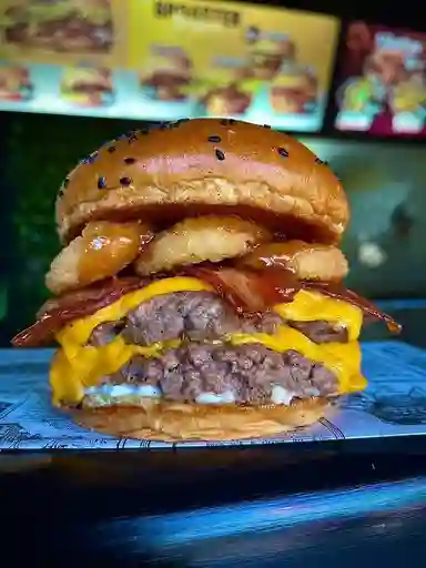 Onion Bacon Doble + Papas Fritas