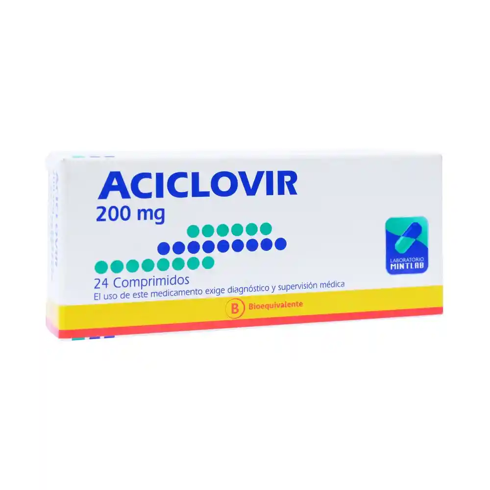 Aciclovir 200mg. Caja 24 Comp.