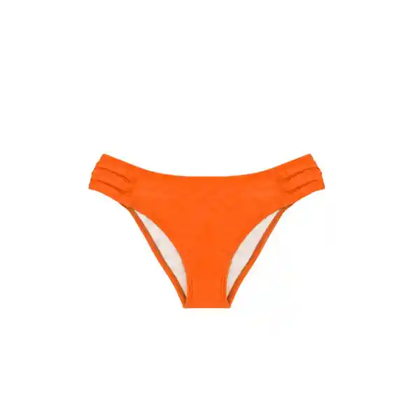 Bikini Calzón Con Drapeado Naranja Talla XL Samia