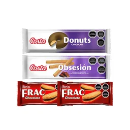 Combo Costa Barquillos Obsesión Relleno de Chocolate + Costa