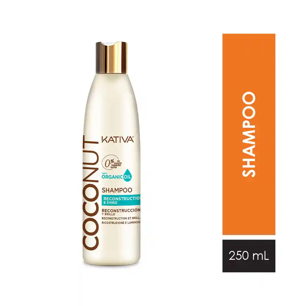 Kativa Shampoo Coconut Reconstrucción y Brillo