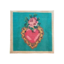 Esterilla Corazón Flor Grande 45x45cm I. 1 Esterilla