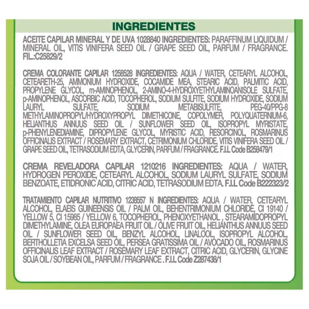 Nutrisse Kit Coloracion En Crema N° 50 Castaña Con Concentrado