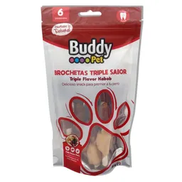 Buddy Pet Snack Brochetas Triple Sabor