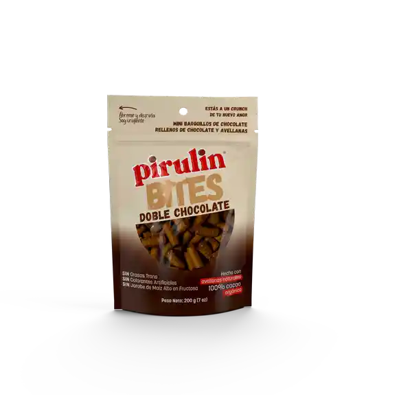 Pirulin Bites Barquillos Rellenos Doble Chocolate 200 g