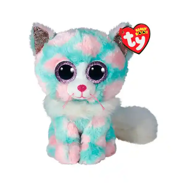 Ty Beanie Boos Peluche Opal Gato Pastel Medium