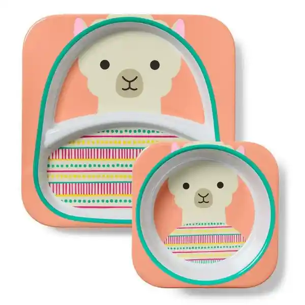 Skip Hop Set Plato + Bowl Zoo Llama