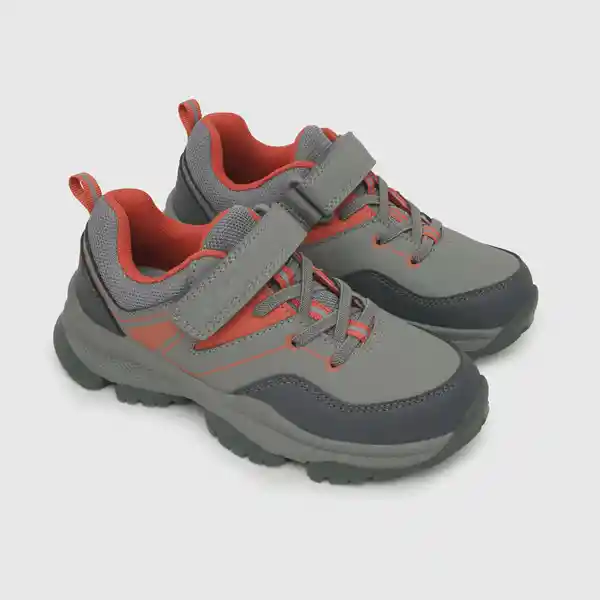 Zapatillas Para Niño Print Lateral Gris Talla 32 Colloky