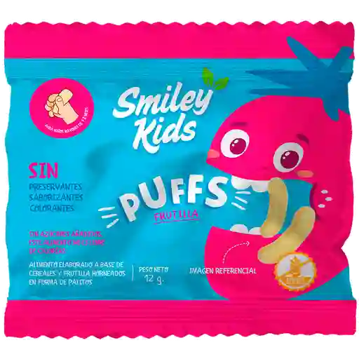 Smiley Kids Puffs de Frutilla a Base de Cereales sin Azúcar
