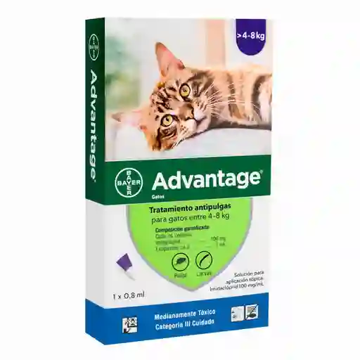 Advantage Gatos 4-8 Kg X 0 8 Ml