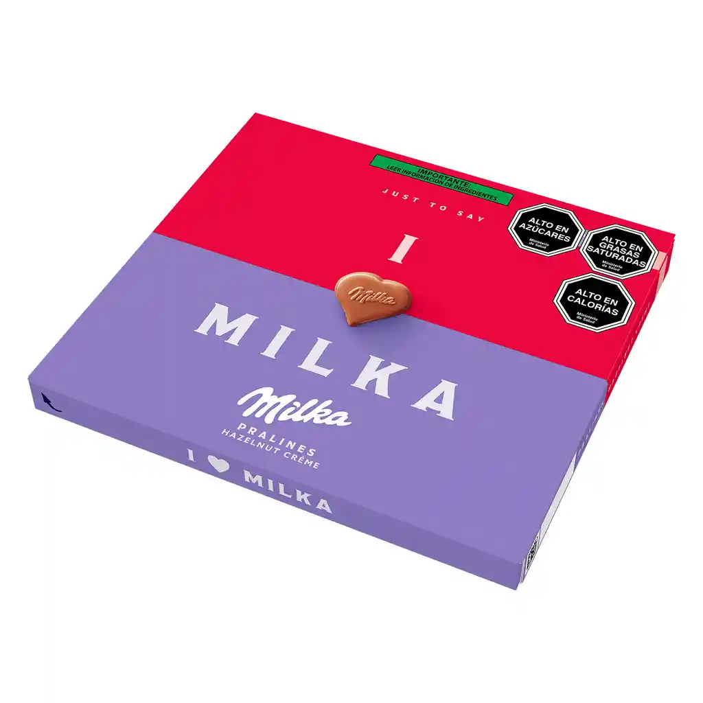 Bombones Milka Rellenos de Praline de Avellanas, 20 unid.