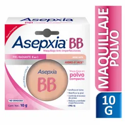 Asepxia Maquillaje en Polvo Comprimido Tono Beige Claro 