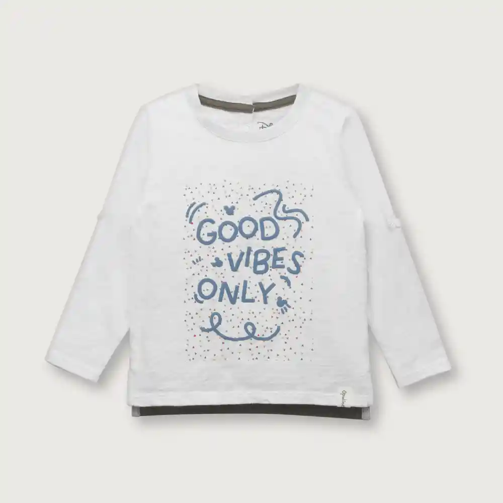 Polera de Niño Blanca Talla 2A Opaline