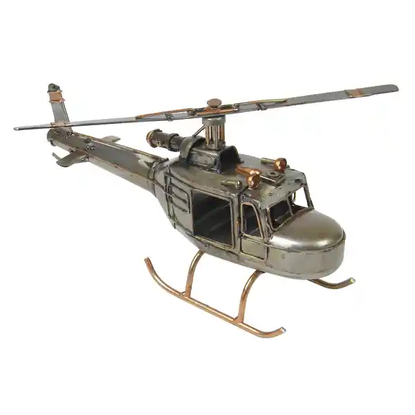 Ripley Home Figura Metal Helicoptero Cobre