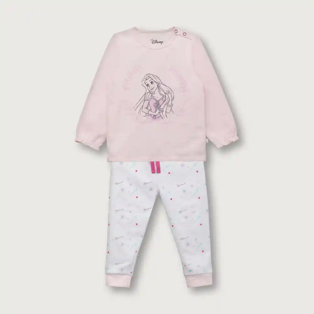 Pijama Disney Rapunzel De Niña Rosado Talla 9m