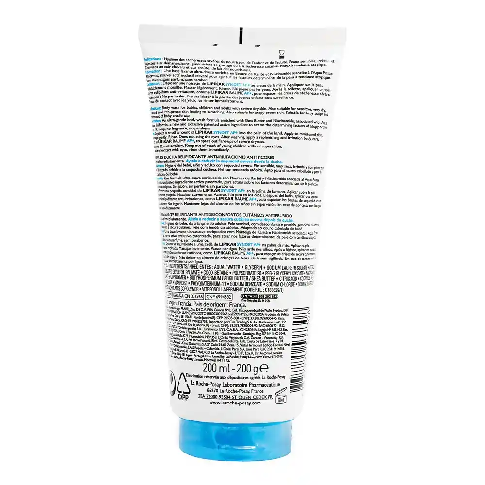 La Roche-Posay Gel de Ducha Corporal Hidratante Lipikar Syndet