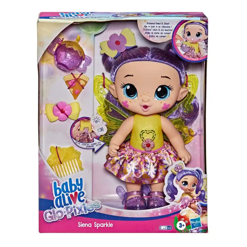 Baby Alive Muñeca Glo Pixies (Siena Sparkle)