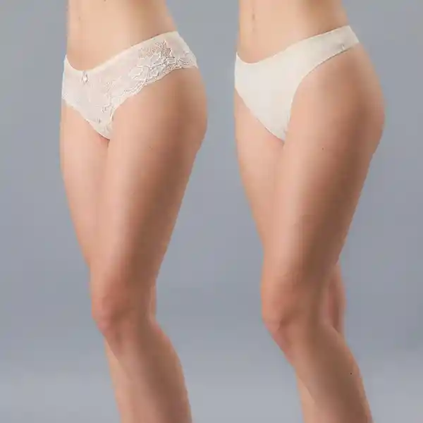 Pack Colaless Blonda y Microfibra Champagne New Talla L Flores