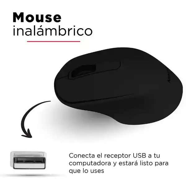 Miniso Mouse Pad Inalambrico Negro E701