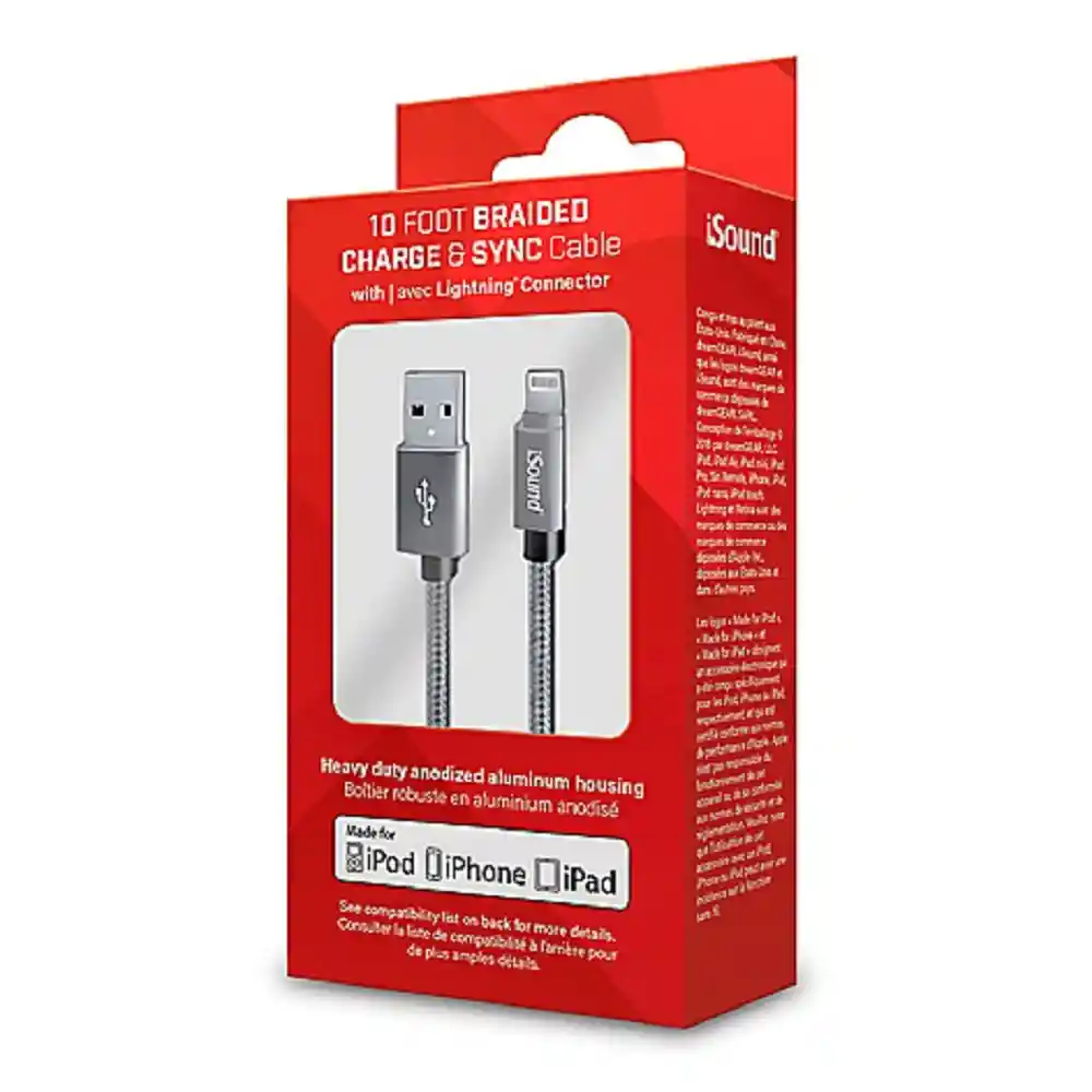 Isound Cable Lightning Heavy Duty Silver 3 m ISOUND-5934