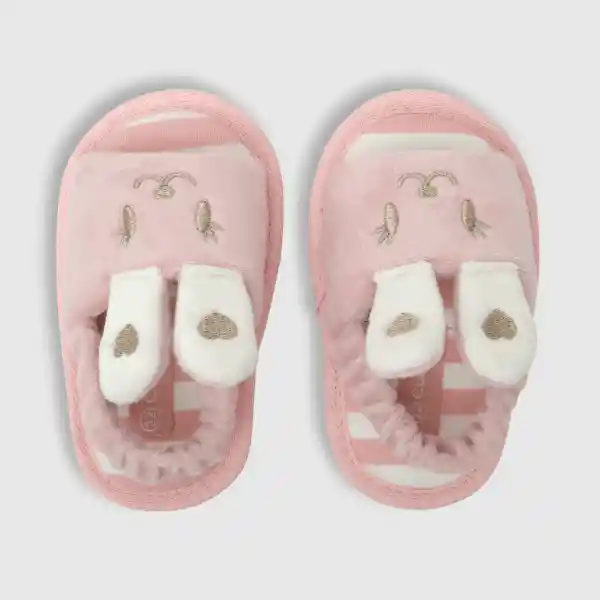 Pantufla Conejo de Niña Light Pink Talla 21 Colloky