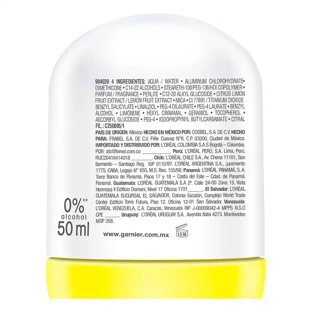 Bí-O -O Desodorante Clinical  96 Horas Express Aclara Limón + Vitamina C 