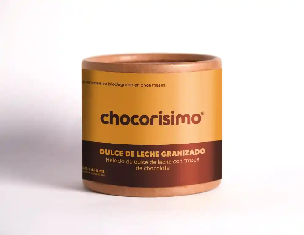 Chocorisimo Helado Chocolate Granizado y Dulce de Leche