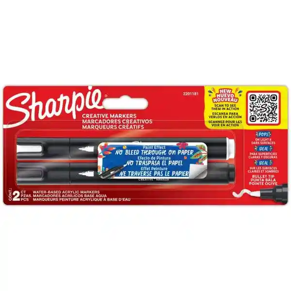 Sharpie Marcador Acrylic Punta Bala