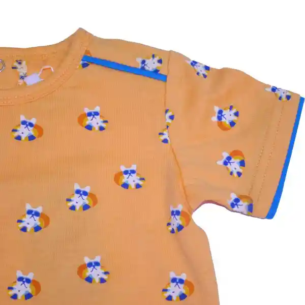 Polera Bebe Niño Naranja Pillin 3 M