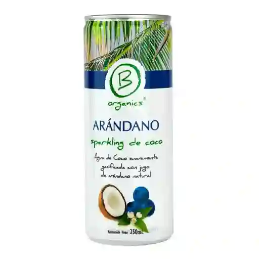 Be Organics Agua de Coco Spark Arándano