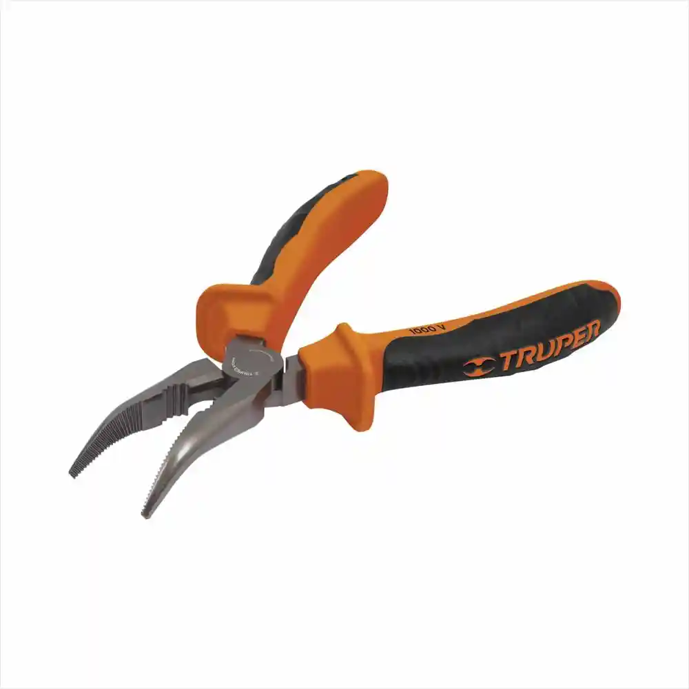 Truper Alicate de Punta Curva Aislado 6''