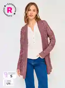 Aziz Buzo Cardigan Cerni Coral Purpu Talla S S24