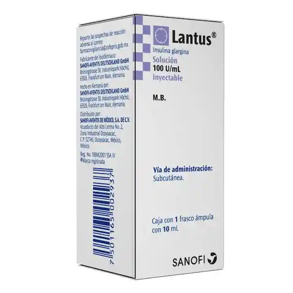 Lantus Lantus Vial Inyeccion Frasco ampula