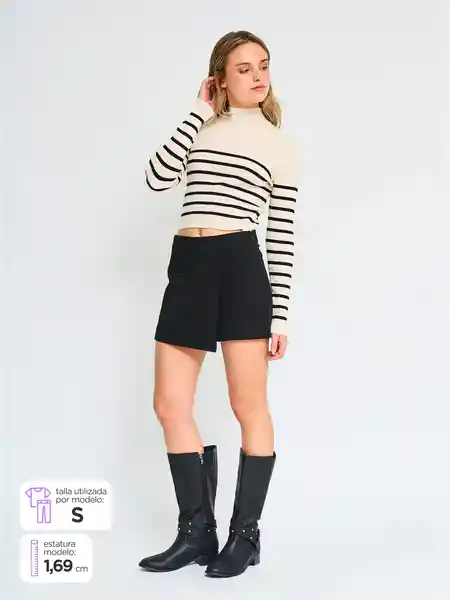 Index Falda Short Coloma Color Negro S S25