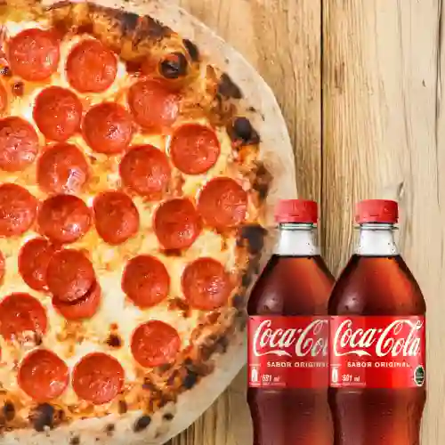 Pizza Napolitana y Bebida