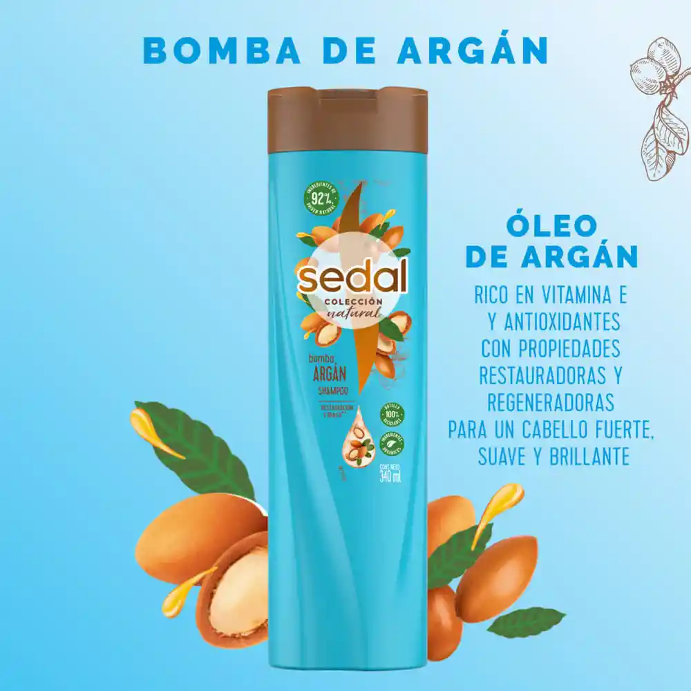 Sedal Shampoo Bomba Argán