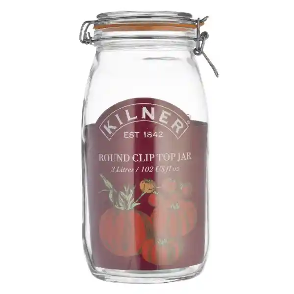 Kilner Frasco Redondo Con Cierre Clip Base 3 L