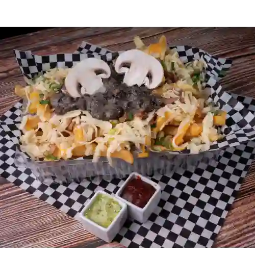 Papas Champiñón, Queso y Ciboulet (gde)