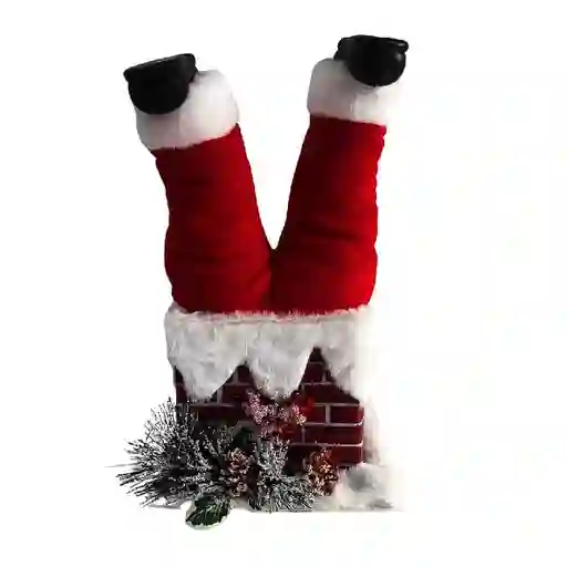 Chimenea Con Patitas Animado 35 cm